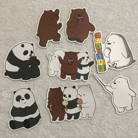 Other 36 Pc American Anime Cartoon We Bare Bears Sticker Poshmark